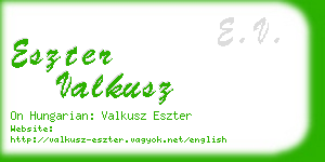 eszter valkusz business card